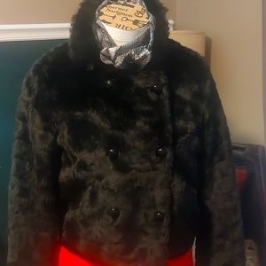 BLACK Faux Fur Jacket